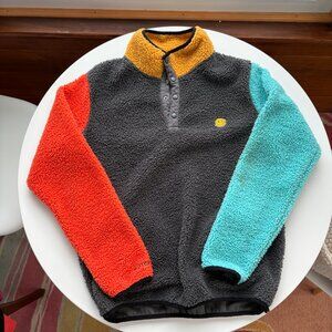 Dutch Bros coffe sherpa fleece colorblock